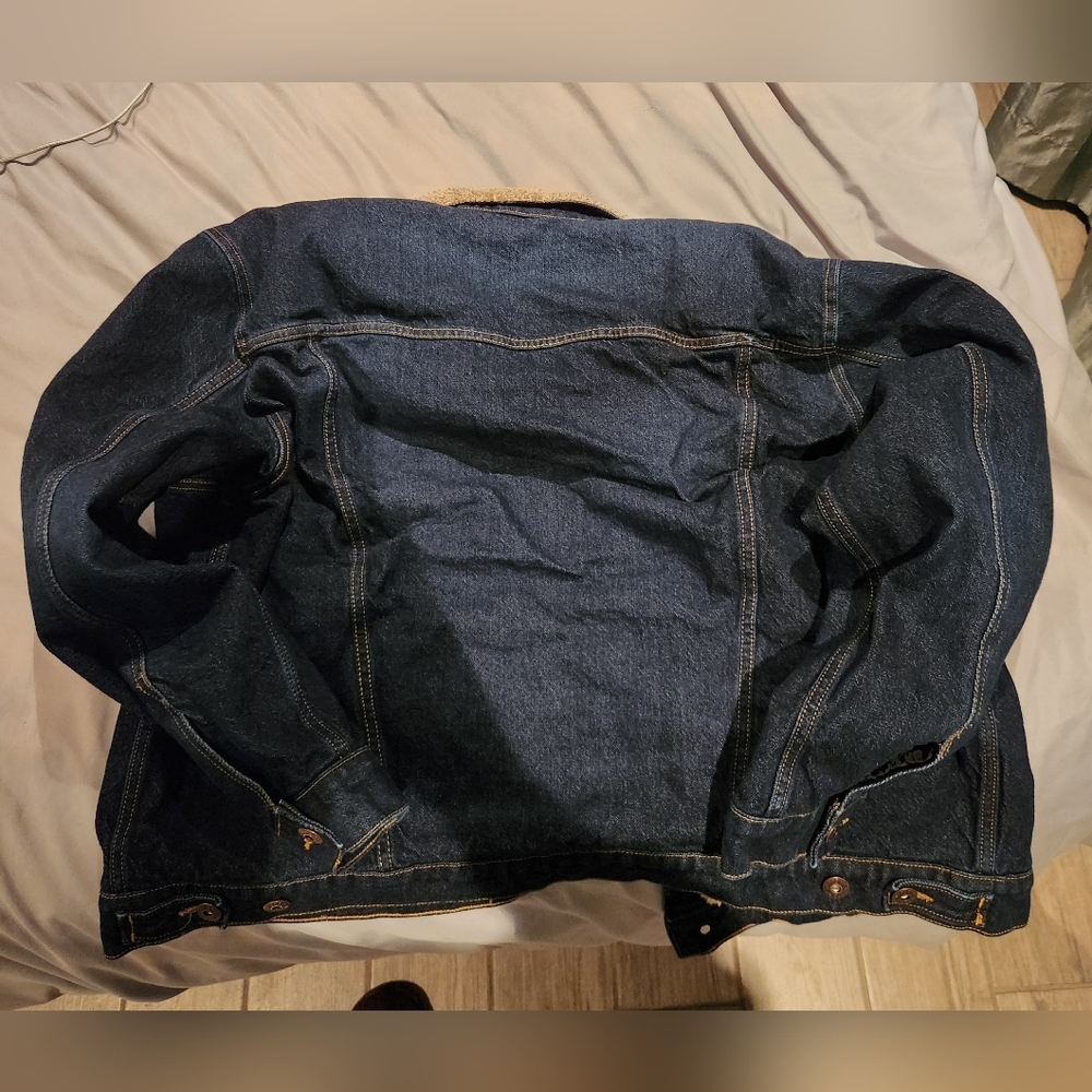 Men's XXL Wrangler Sherpa Denim Jean Jacket - Picture 9 of 10